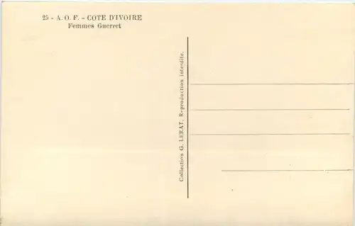AOF - Cote D Ivoire - Femmes Guerret -657980