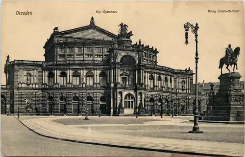 Dresden, Kgl.Opernhaus, König-Johann-Denkmal -537012