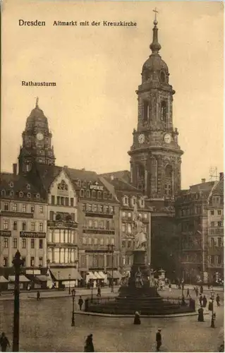 Dresden, Altmarkt u. Kreuzkirche -537268