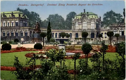 Dresden, Zwingerhof, Denkmal König Friedrich August des Gerechten -537388