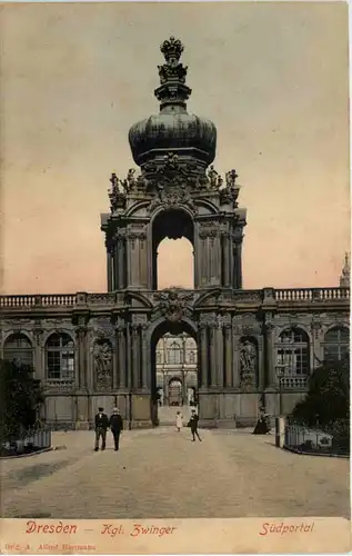 Dresden, Zwinger, Südportal -537408