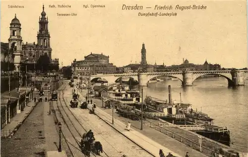 Dresden, Partie a.d. Friedirch August-Brücke -538068