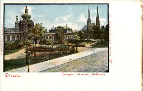 Dresden, Zwinger und ev. Hofkirche -537416