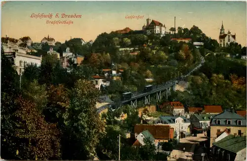 Dresden, Oberloschwitz, Drahtseilbahn, Luisenhof -538628