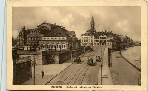 Dresden, Elbufer mit italienischen Dörfchen -537736
