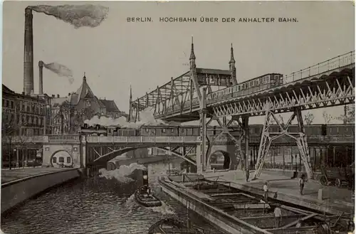 Berlin, Hochbahn über der Anhalter Bahn -539008