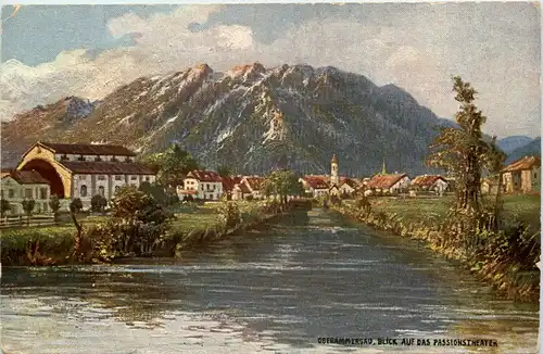 Oberammergau, Blick auf das Passionstheater -538216