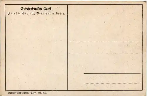 Sudetendeutsche Kunst Josef von Führich - Bete und arbeite -656036