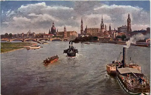 Dresden, Blick von der Marienbrücke -538376