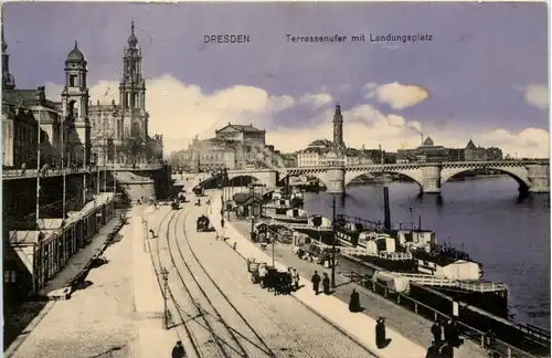 Dresden, Terrassenufer und Landungsplatz -538456