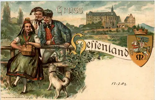 Gruss aus dem Hessenland - Litho -656216