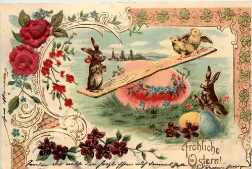 Ostern - Prägekarte -656356