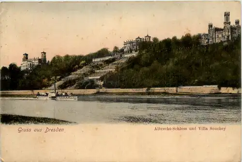 Dresden, Albrechtsschloss und Villa Souchey -539096