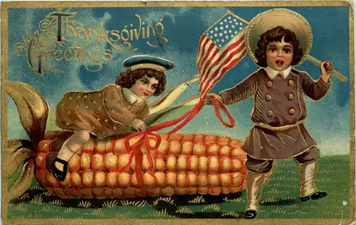 Thanksgiving Greetings - Prägekarte -656520