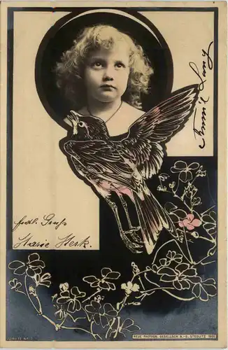 Kind mit Vogel -656600