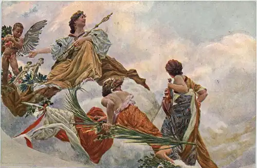 Künstler AK J. Urban - Der Sieg der Musik -658166