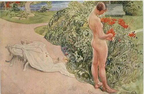Künstler Carl Larsson - Botanik Akt -658380