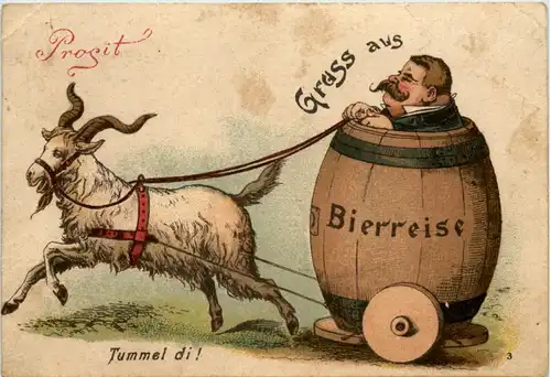 Gruss von der Bierreise - Ziege - Humor -658612