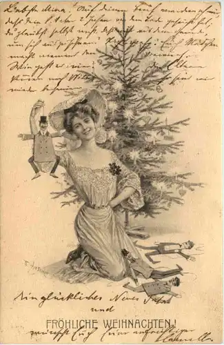 Weihnachten - Frau mit Hampelmann -658636