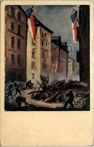 Czech - Akad. Malir Josef Hlavacek - Barikady -658512