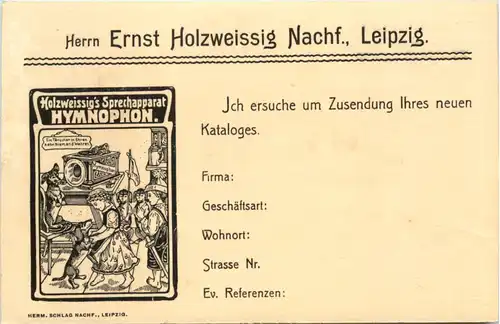 Leipzig . Holzweissigs Sprechapparat Nymnophon -658648