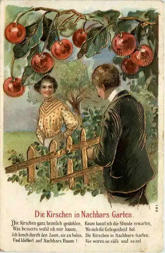 Die Kirschen in Nachbars Garten - Prägekarte -658896