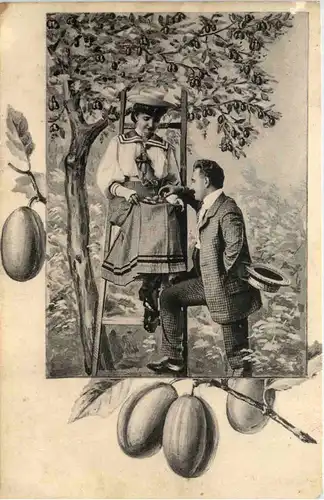 Liebespaar mit Pflaumen -658952