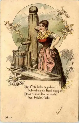 Tracht Bayern - Prägekarte -658972