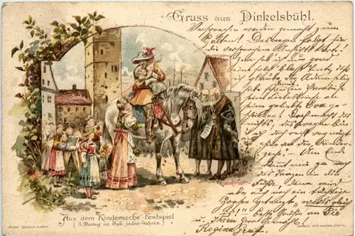 Gruss aus Dinkelsbühl - Aus dem Kinderzeche Festspiel - Litho -659392