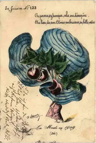 Frau mit riesigem Hut - Künstler Robert -659508