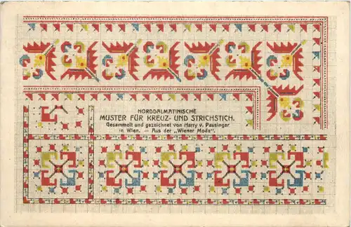 Sticken - Muster für Kreuz und Strichstich -659904