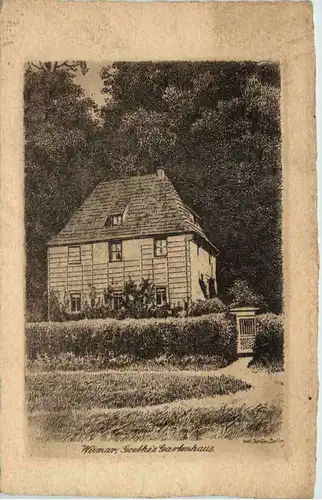 Weimar - Goethes Gartenhaus - Radierung -660118