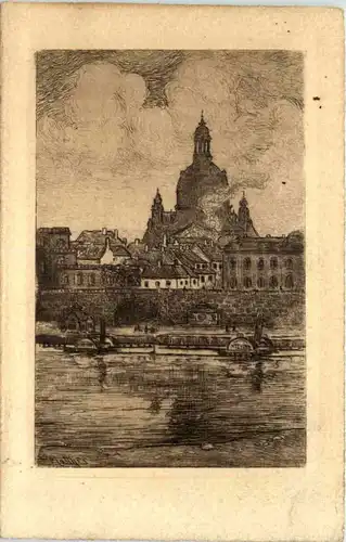 Dresden - Altstadt - Radierung -660138