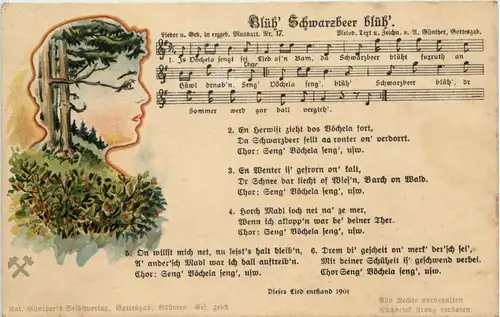 Blüh Schwarzbeer blüh - Liederkarte -660256