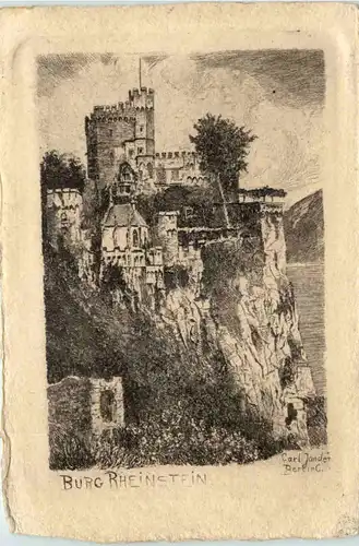 Burg Rheinstein - Radierung -660124