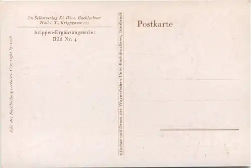 Krippenkarte zum Basteln sign Bachlechner -660042
