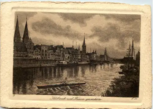 Lübeck von der Trave - Radierung -660164