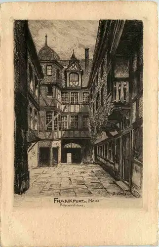 Frankfurt - Römerhöfchen - Radierung -660184