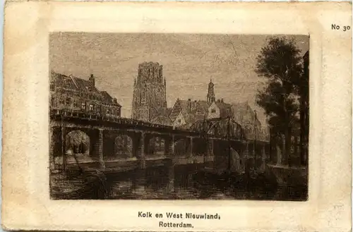 Rotterdam - Kolk en West Nieuwland - Radierung -660140