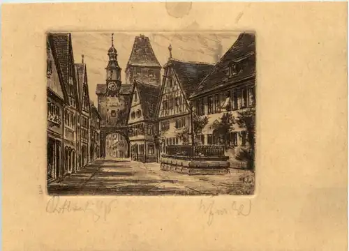 Rothenburg - Radierung -660174