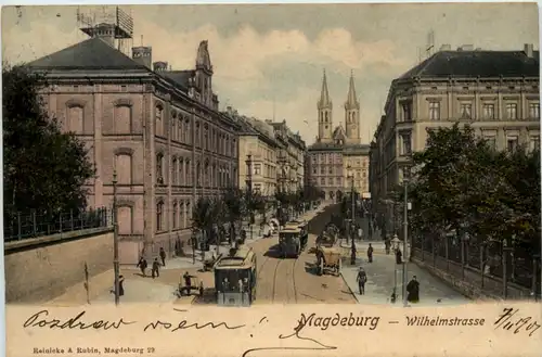 Magdeburg - Wilhelmstrasse mit Strassenbahn -660492