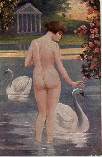 Künstler AK P. Binder - Akt -660558