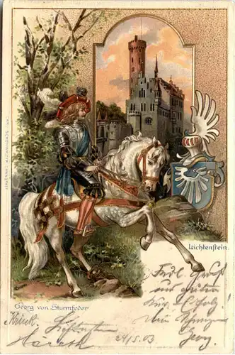 Lichtenstein - Prägekarte - Litho -660530