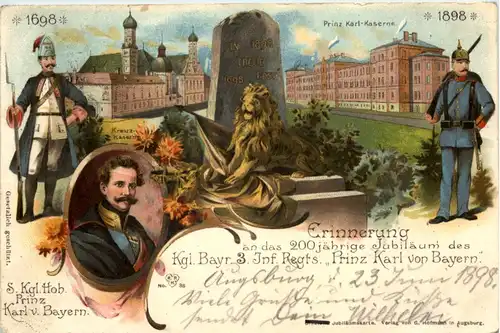 200jährige Jubiläum Kgl Bayr. 3. Infanterie Regiment Prinz von Bayern -660516
