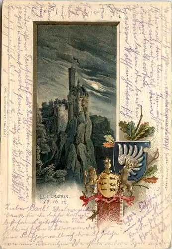 Lichtenstein - Prägekarte - Litho -660528