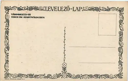 Künstler AK Teich im Stadtwäldchen -660676