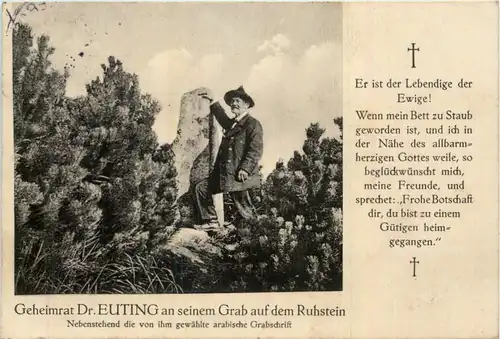 Geheimrat Dr. Euting an seinem Grab -660786