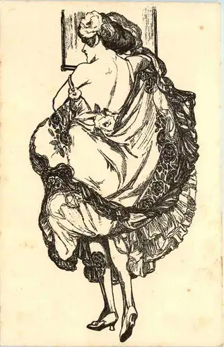 Frau in Kleid -660688