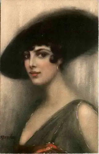 Frau mit Hut -660682