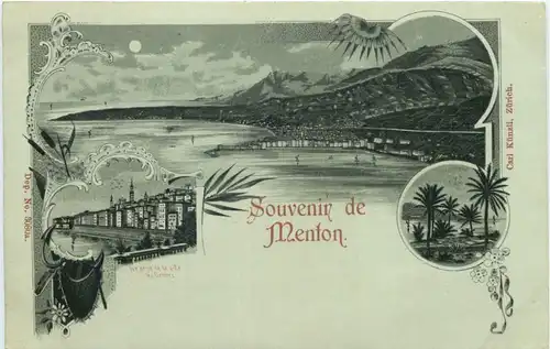 Souvenir de Menton - Litho -544038